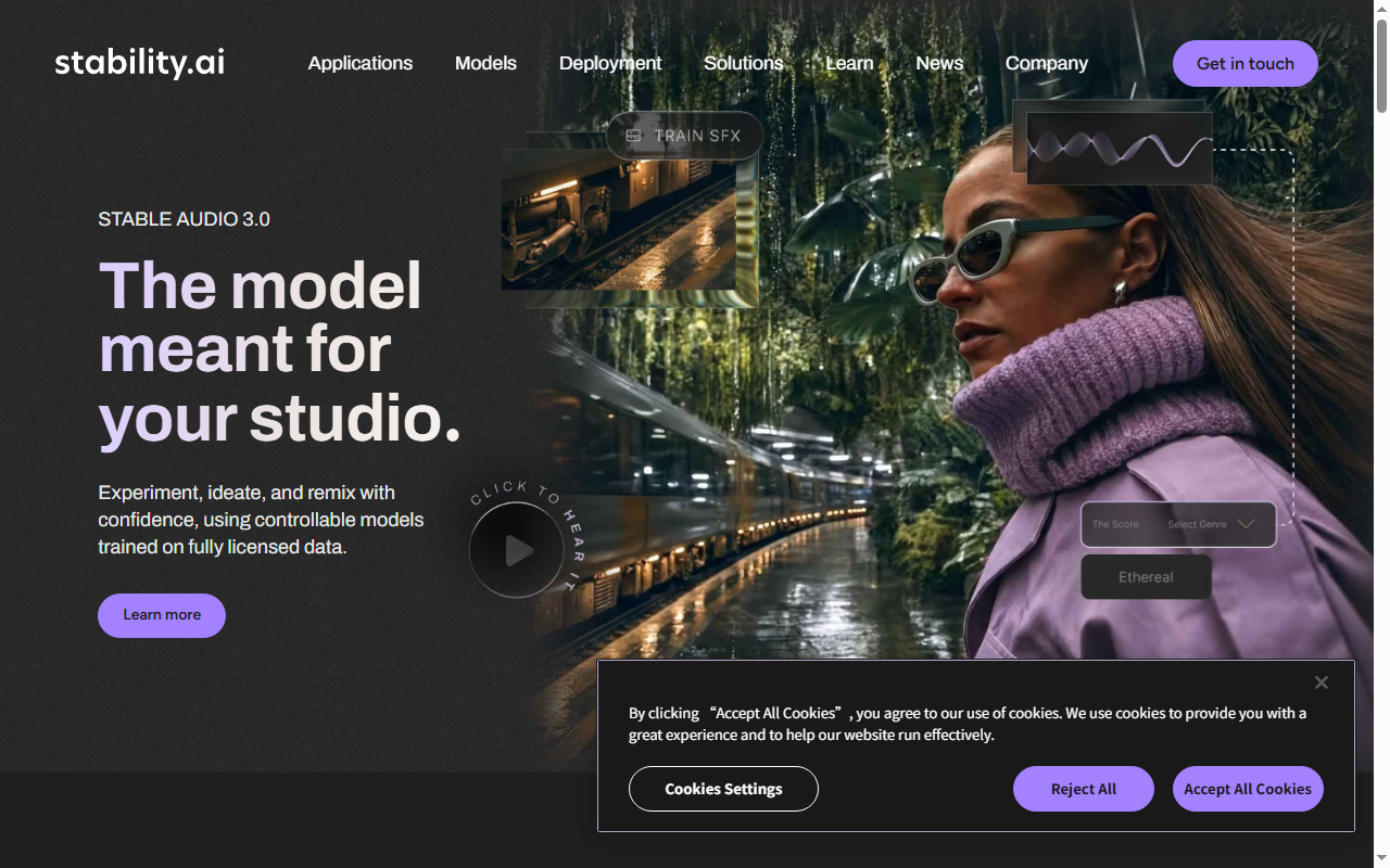 Stability AI — Stable Diffusion platform interface
